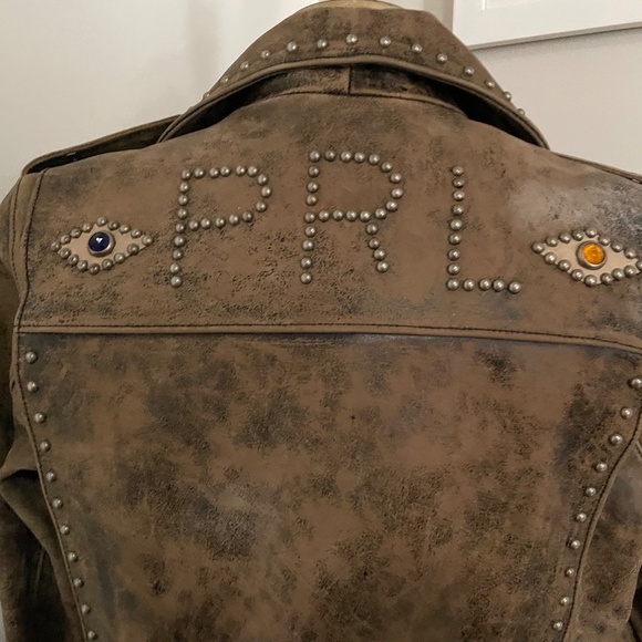 Studded Leather Moto Jacket Small $2800 - Picture 7 of 11